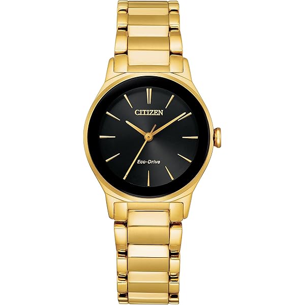 CITIZEN Eco-Drive 腕時計 ブラック/ゴールド Citizen Elektra BM0722-57E Eco-Drive Diamond Black Dial Gold